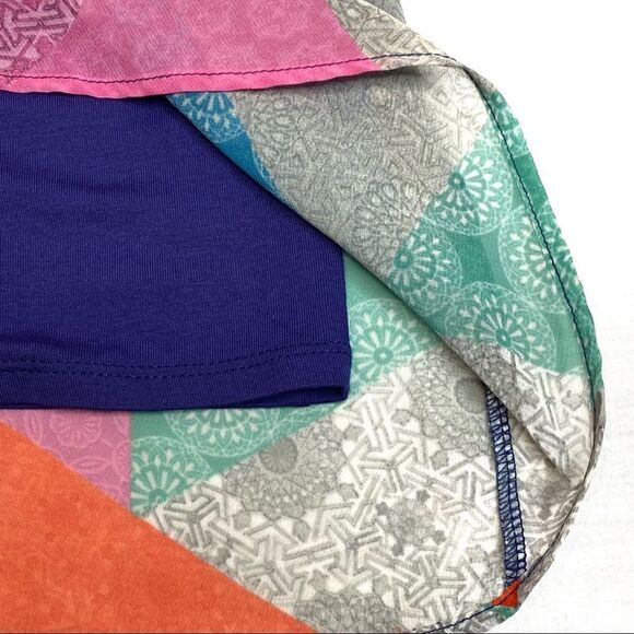 Desigual blue oton sleeveless geometric triangle dress size 40 medium - Picture 13 of 16